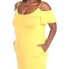 Women's Plus Size Cold Shoulder Lexi Maxi Dress with Pockets - White Mark - 2 of 3