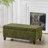 FONTOI Ottomans and Benches Foot Bench Storage Ottoman End of Bed Bench Living Room Large Ottoman with Flip-Top Lid, Green, 39"*19.25"*16.5" - 2 of 4