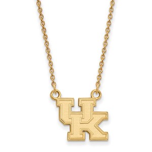 Black Bow Jewelry 14k Yellow Gold Plated Sterling Silver Kentucky Wildcats NCAA Necklace 18 Inch - 1 of 4