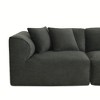 Clihome Luxury Living Room 4-Seater Velvet Sofa Set with Movable Ottoman,Plush Couch - 4 of 4