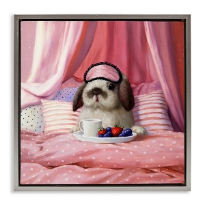 Stupell Industries Bunny with Breakfast In Bed, 18" x 18" - 1 of 4