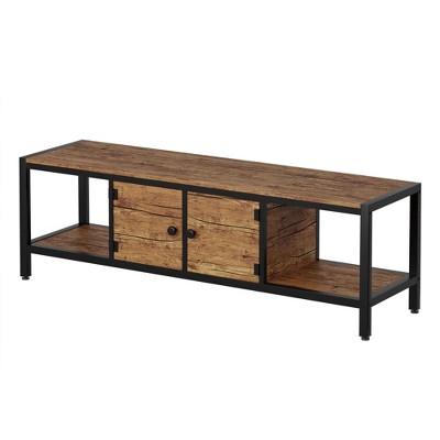 Homhougo 65 Inch TV Stand with Storage,TV Entertainment Center Up to 75 Inch TV,Wooden TV Stand for Living Room, Bedroom,Brown Brown