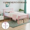 Coolmee Twin Bed Frame, Metal Platform Bed with Headboard and Footboard, 12.2 Inch Bed Frame with Strong Metal Slats Support, Under Bed Storage - 4 of 4