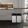 Coucheta stainless Steel Dual Trash & Recycling Bin – Open-Top, Fingerprint-Resistant for Kitchen, Office, Dining Room, Living Room - 2 of 4
