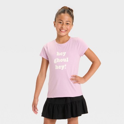Girls' Short Sleeve Halloween Graphic T-Shirt - Cat & Jack™ Purple