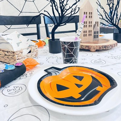 54x84 Color Your Own Halloween Disposable Table Cover - Spritz