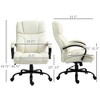 Vynxaria Vinsetto 500lbs Big and Tall Office Chair with Wide Seat, Executive Computer Chair with Adjustable Height, Swivel Wheels - 3 of 4