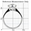 Slickblue Women’s 10mm Round Clear CZ Solitaire Ring, Polished Stainless Steel, Timeless Design, Size 5-10 - 3 of 4
