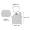 Unique Bargains PU Leather Keychain Blanks with Key Rings for DIY Laser Engraving 4 Pcs - 2 of 4