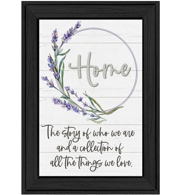 HomeRoots Home a Circle of Love Black Framed Print Wall Art
