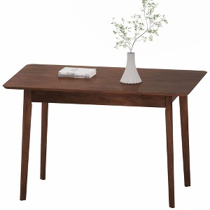 47.2" Rectangle Dining Table for 4, Mid-Century Modern Kitchen Table with Rubber Wood Legs for Dining Room - 1 of 4