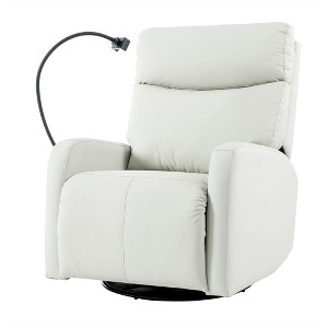 Racxily Rocking Recliner Chair, 360° Swivel Nursery Rocking Chair, Glider Chairs, Modern Small Rocking Swivel Recliner, Phone Holder - 1 of 4