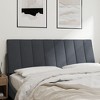vidaXL Headboard Cushion Bedroom Hanging Upholstered Pillow Headboard Velvet - Dark Gray 53.9" - 2 of 4