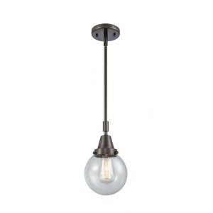 Beacon - 1 Light Stem Hung Mini Pendant In Industrial Style-10.63 Inches Tall and 6 Inches Wide - 1 of 1