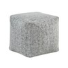 Square Pouf Chenille Fabric Upholstery Modern Ottoman, Footstool, Non-Slip Floor Pouf, Bean Bag Chair, 1pc Sitting Pouf - 2 of 4
