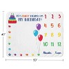 Sweet Jojo Designs Dog Birthday Milestone Blanket Pawty Party Red Yellow and Green - 3 of 4