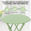 Bistro Table and Chairs Set, 3 Piece Foldable Patio Furniture Set, Outdoor & Indoor Bistro Set for Patio Balcony Porch Poolside, 2 Chairs and 1 Table - 3 of 4