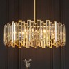 Rennnsan Emerith 23"W 6-Light Rectangle Crystal Industrial Dimmable Chandelier in Gold - 4 of 4