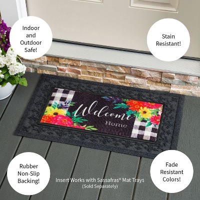Multicolor Rubber Outdoor Welcome Home Doormat 22" x 10"