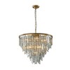 ALOADECOR Vintage Antique Gold Water Glass Tiered Chandelier for Dining Room - 3 of 4