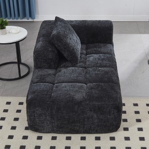 GDFStudio Ben Compression Foam Chenille 62.2" Chaise Lounge - 1 of 4