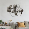LuxenHome Dark Gray Metal Wall Art, 42” Wide Abstract Floral Decor - 2 of 4