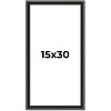 PosterPalooza | Panoramic Antique Black Picture Frame - UV Acrylic, Foam Board Backing, Hanging Hardware - 2 of 4