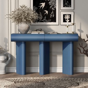 NicBex Modern Painted Console Table with 2 Curved Drawers & 3 Geometric Legs,Narrow Entryway Table Foyer Tables for Hallway,Living Room - 1 of 4