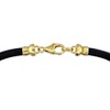 EVERLY JEWELRY | Yellow Plated Sterling Silver Men's 40 CT TGW Black Onyx Bracelet, 9 inch - 4 of 4