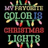 Junior's Design By Humans My Favorite Color Is Christmas Lights - Merry Christmas By SHOPP T-Shirt - 2 of 3