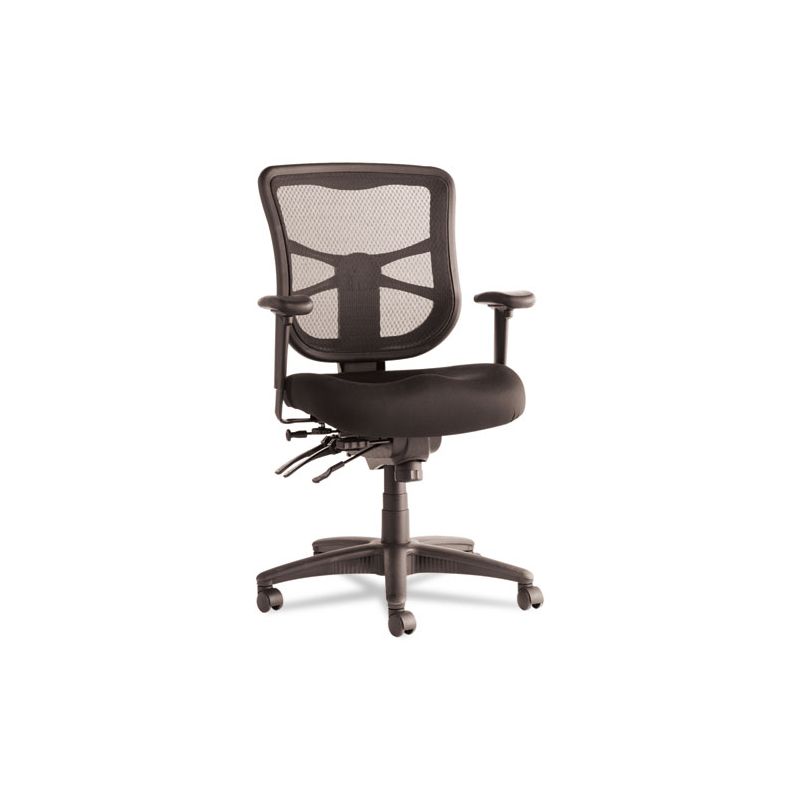 Alera Alera Elusion Series Mesh Mid-Back Multifunction Chair, Supports Up to 275 lb, 17.7" to 21.4" Seat Height, Black, 1 of 8