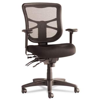 Alera Alera Elusion Series Mesh Mid-Back Multifunction Chair, Supports Up to 275 lb, 17.7" to 21.4" Seat Height, Black
