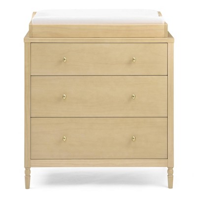 Delta Children Serena 3 Drawer Dresser with Changing Top - Natural Sandstone