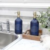 Darware 16oz Glass Pump Bottles 2pc Set; Soap Dispensers w/ Brushed Metal Pump Tops - 4 of 4