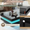 Whisen Minimalist High Gloss Coffee Table with 2 Drawers - 3 of 4