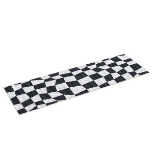 Washable Area Rugs, Modern Plaid Rugs for Living Rooms, Stain-Resistant Soft Geometric Rugs, Foldable Non-Slip Decorative Rugs - 1 of 4