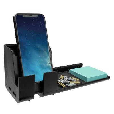 Office Konnect Desk Organizer Power Base with Phone Stand Black - Bostitch