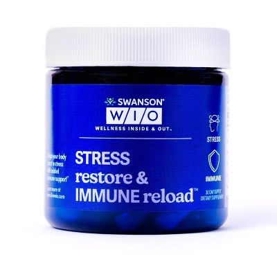 Swanson W/I/O STRESS restore & IMMUNE reload - 30 count.