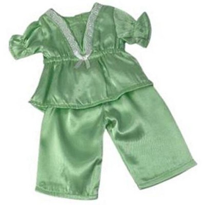 Green Satin Pajamas Fit 18 Inch Girl Dolls Like American Girl Our Generation My Life Dolls