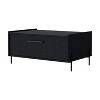 Black Coffee Table with Flip-Down Door - 3 of 4