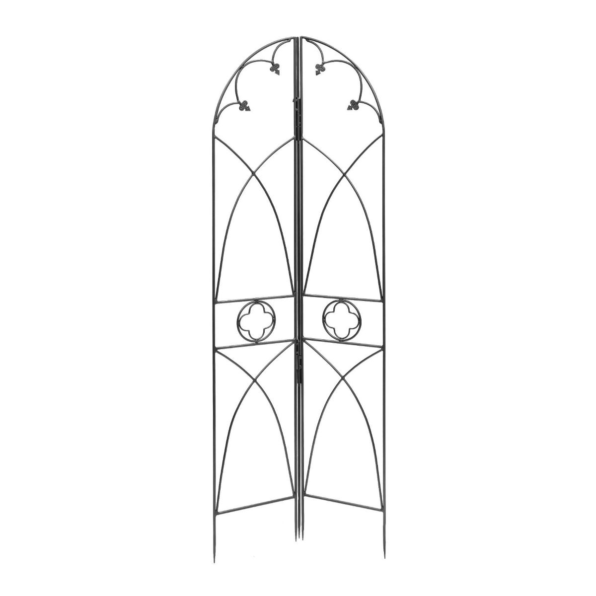 ACHLA Designs Black Powder Coated 75" Wrought Iron Trellis