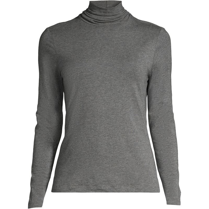 Lands' End Women's Lightweight Jersey Fitted Turtleneck, 3 of 6