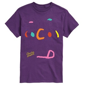 Men's - Peanuts - Charlie Face Color Short Sleeve Graphic T-Shirt - 1 of 4