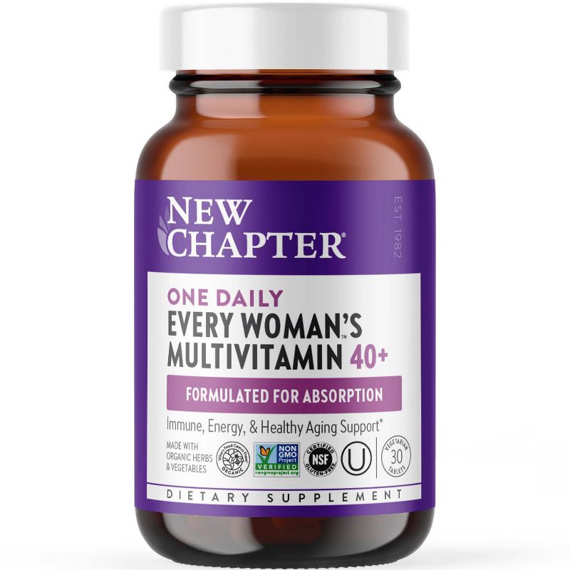 New Chapter Women&#39;s Multivitamin 40+ for Energy, Healthy Aging + Immune Support - 30ct, 1 of 16