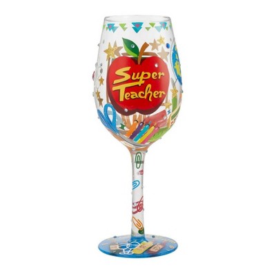 Tabletop 7.75" Super Teacher Wine Glass Enesco  -  Drinkware