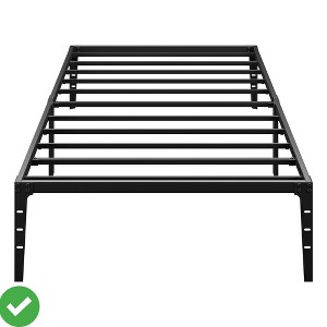 14 Inch Twin Size Metal Bed Frame Platform Heavy Duty Steel Slat No Box Spring Needed - 1 of 4