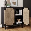 Nathan James Set of 2 Beacon Seagrass Console Table with Doors - image 4 of 4