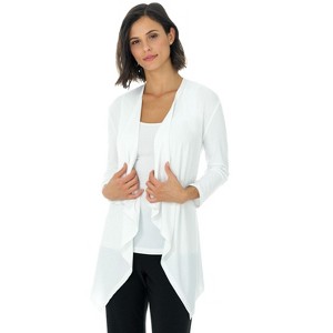 Rekucci Travel in Style Women's Essential Soft Knit Open Front Throw-Over Jacket – Versatile Travel & Layering Cardigan - 1 of 4