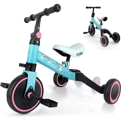 Toddler Bike with Adjustable Seat Height, Removable Pedals, Carbon Steel Frame for 10-36 Months
