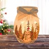 Stony Creek 4.0 Inch Forest Snowman Pre-Lit Small Jar Christmas Lighted Glass Accent , Christmas Decor Winter Christmas Snowman Scene (1PC) - 2 of 4
